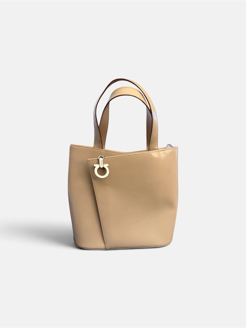 Salvatore Ferragamo Gancini Leather Bucket Tote